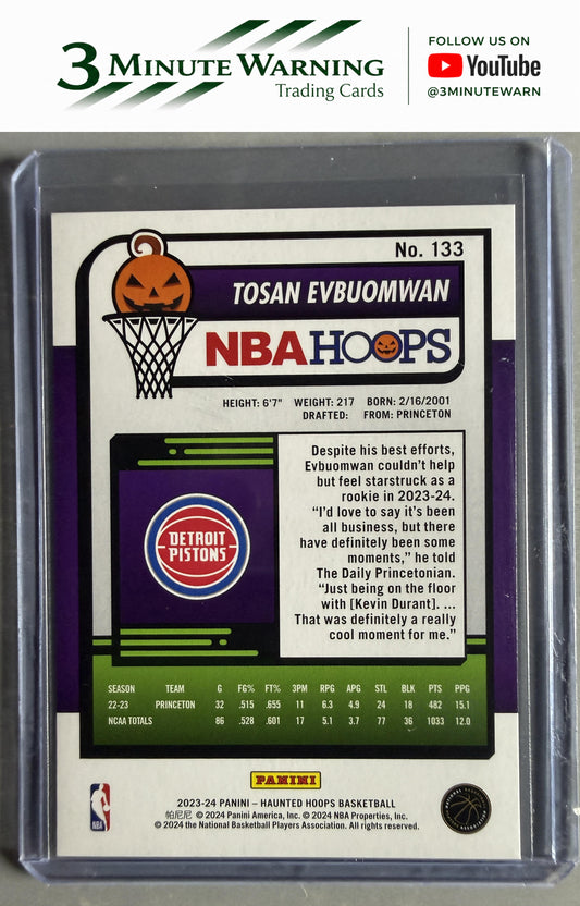 2023-24 Hoops Haunted Hoops #133 Tosan Evbuomwan