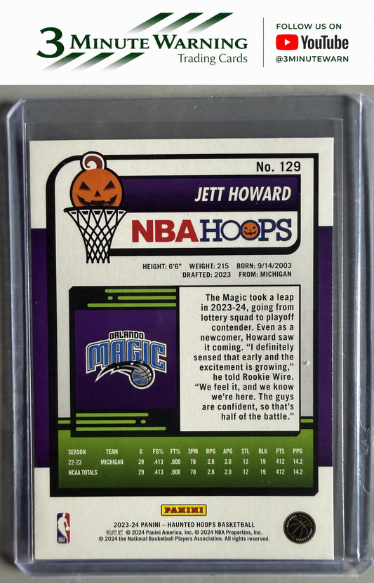 2023-24 Hoops Haunted Hoops #129 Jett Howard