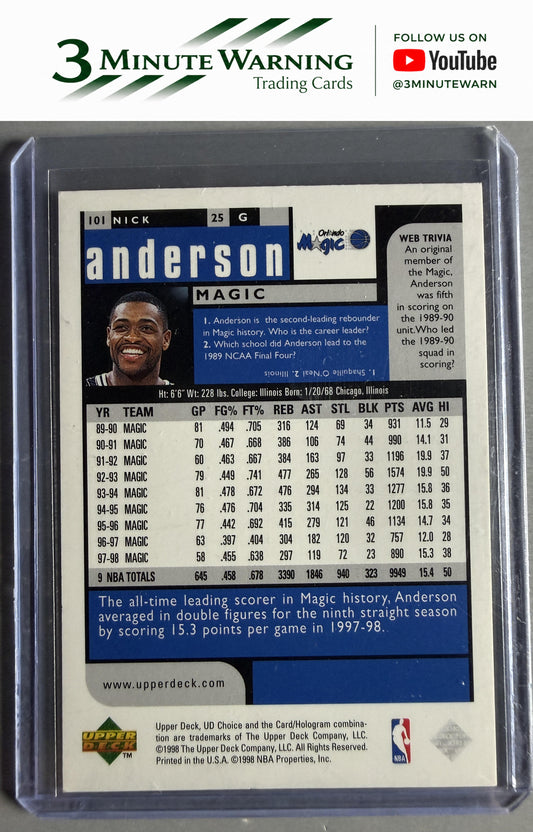 1998-99 UD Choice Preview #101 Nick Anderson