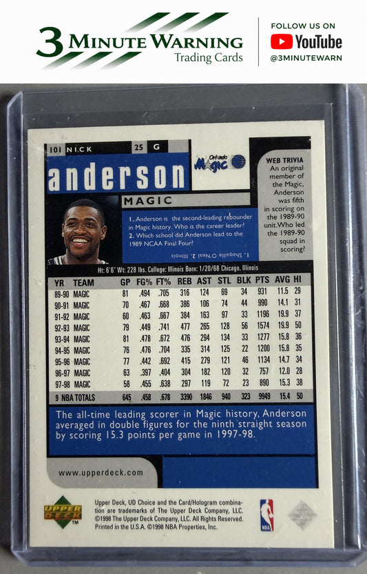 1998-99 UD Choice Preview #101 Nick Anderson