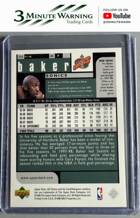 1998-99 UD Choice Preview #131 Vin Baker