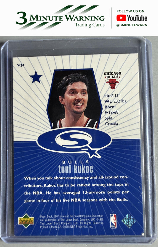1998-99 UD Choice #SQ4 Toni Kukoc StarQuest Blue