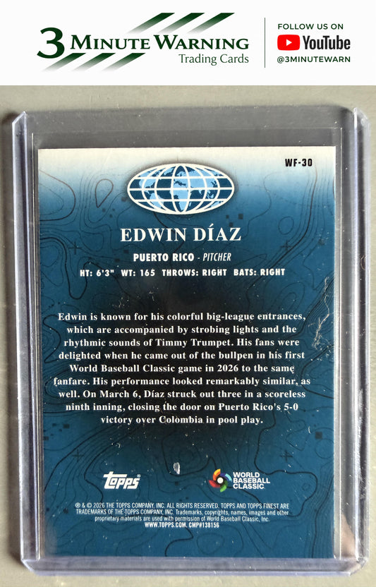 2026 Topps Finest #WF-30 Edwin Diaz World's Finest