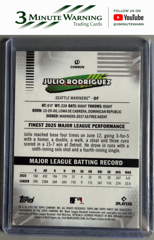 2026 Topps Finest #13 Julio Rodriguez Common