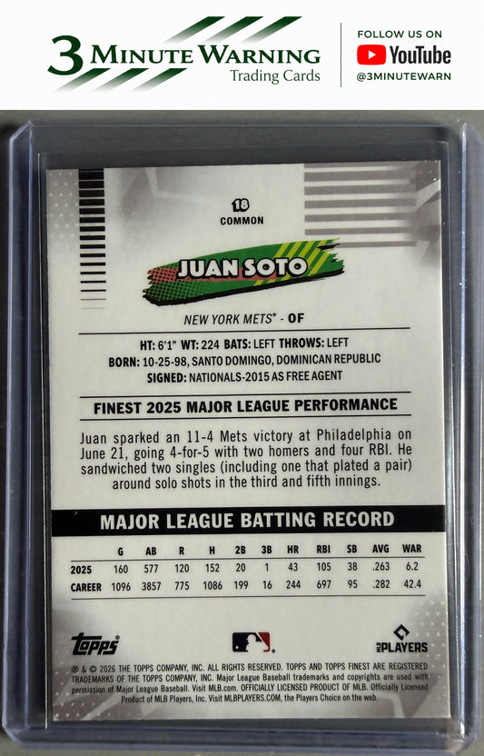 2026 Topps Finest #18 Juan Soto Common