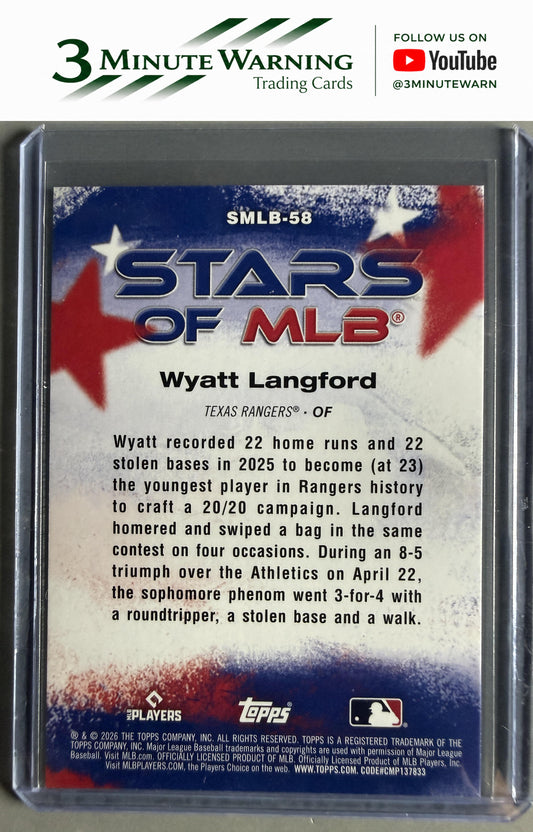 2026 Topps #SMLB-58 Wyatt Langford Stars of MLB