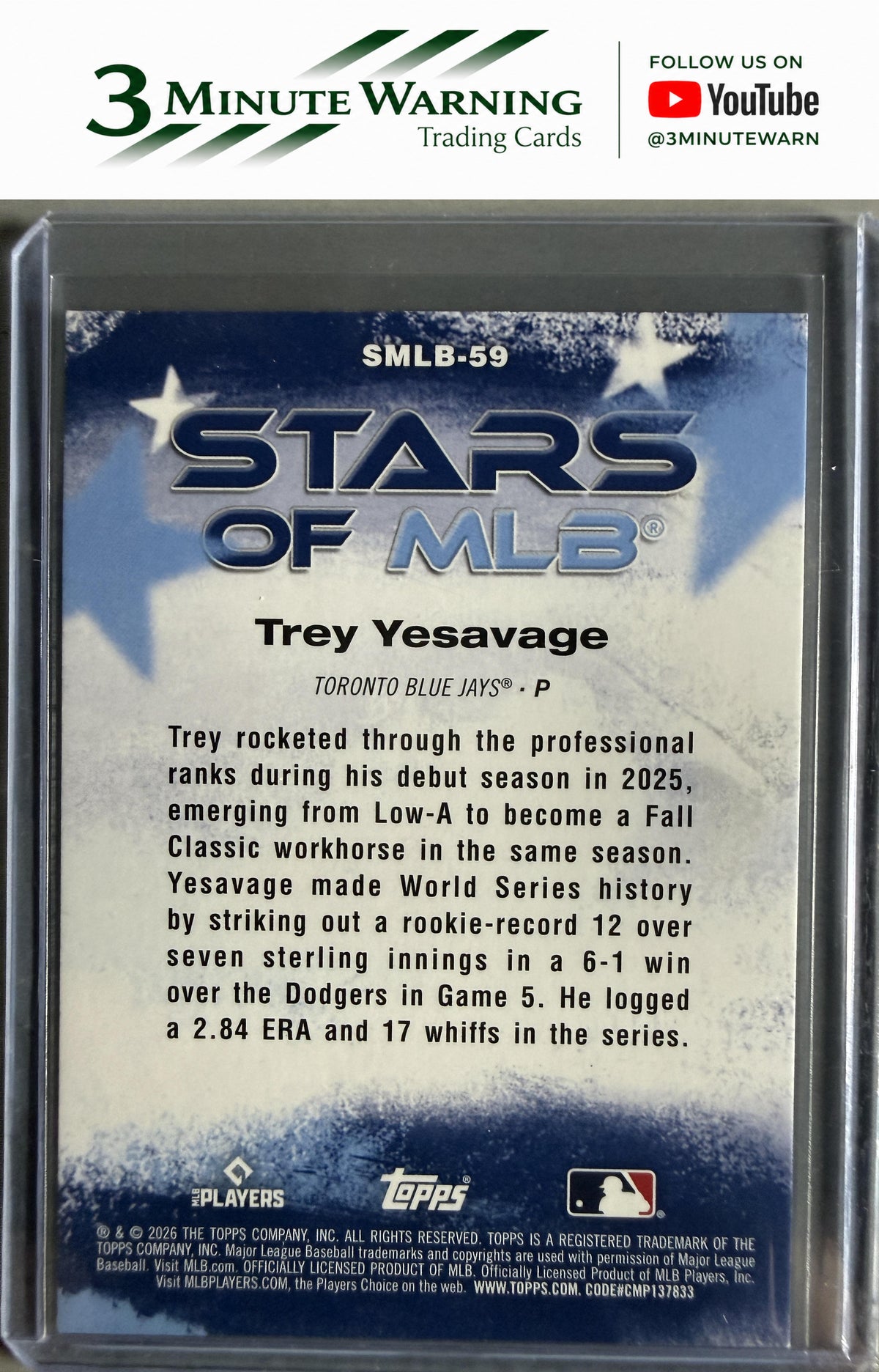 2026 Topps #SMLB-59 Trey Yesavage Stars of MLB