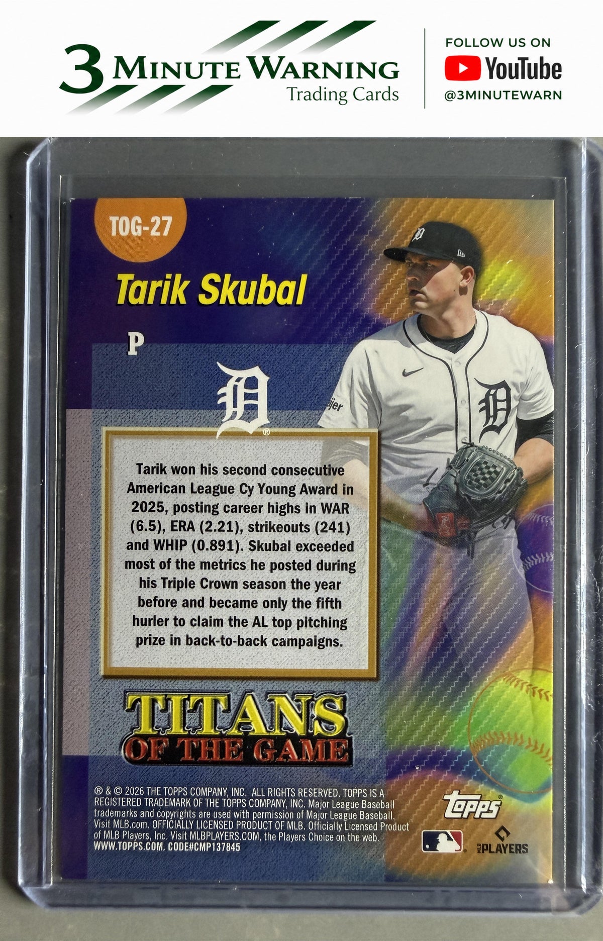 2026 Topps #TOG-27 Tarik Skubal Titans of the Game