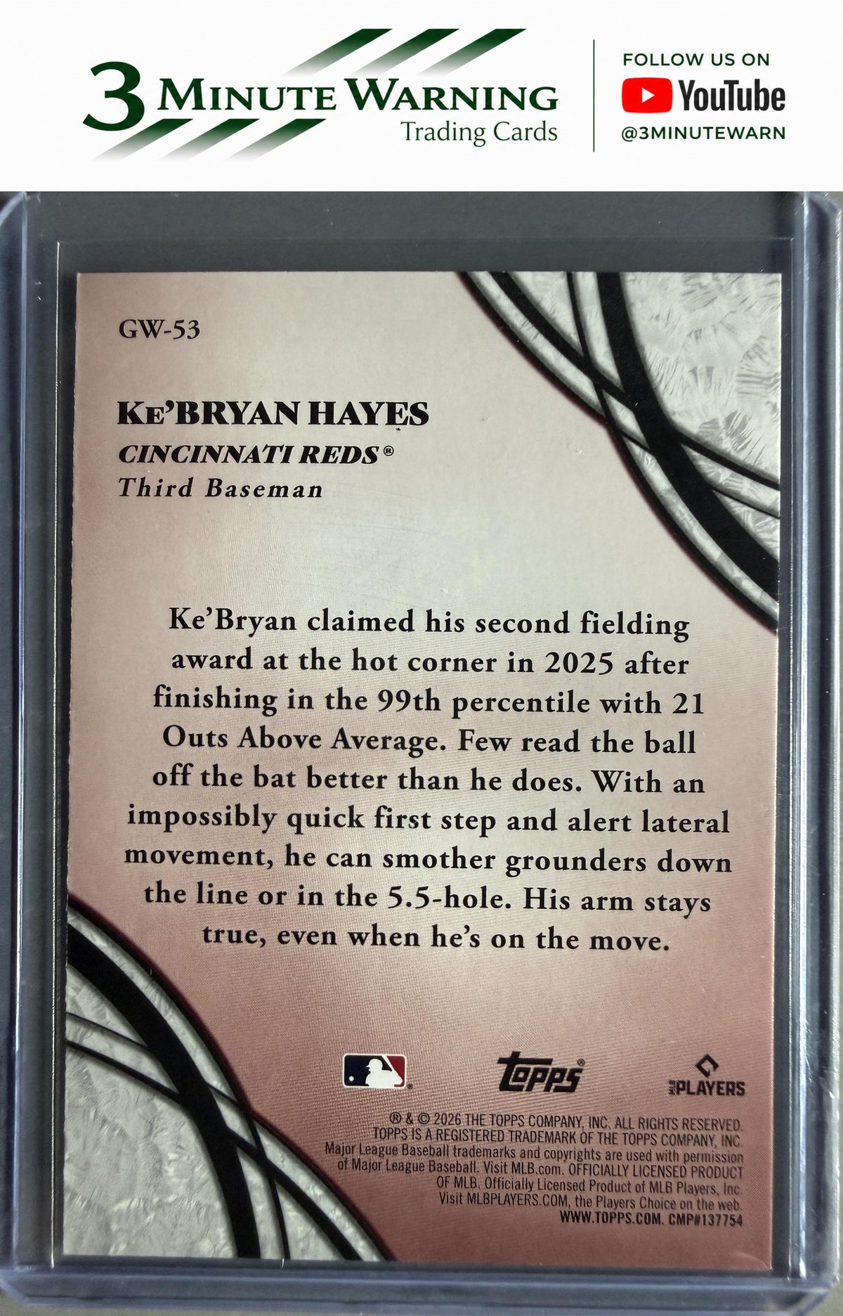 2026 Topps #GW-53 Ke'Bryan Hayes Glove Work
