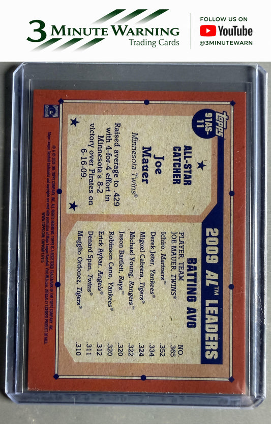 2026 Topps #91AS-11 Joe Mauer 1991 Topps Baseball All-Stars (Series Two)