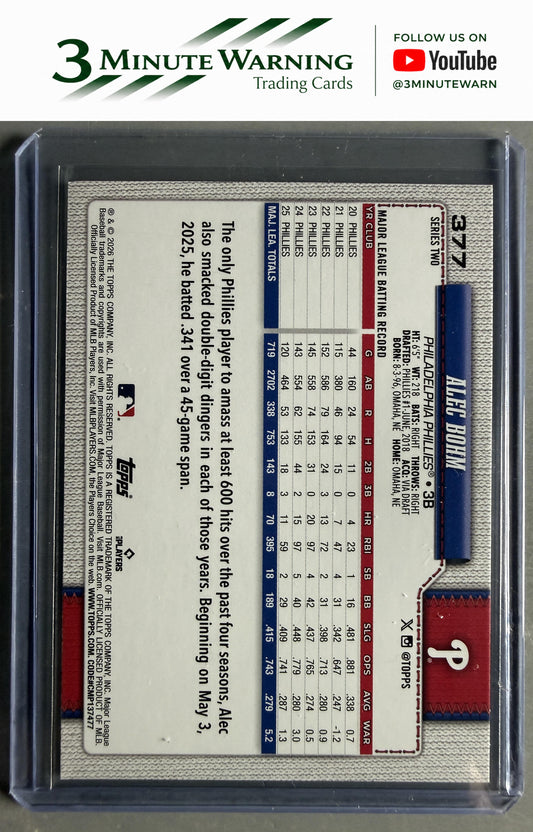 2026 Topps #377 Alec Bohm Sandglitter