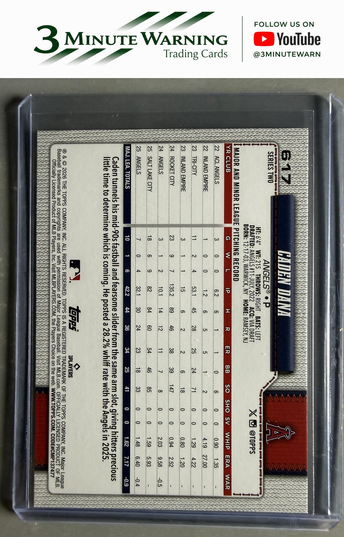 2026 Topps #617 Caden Dana