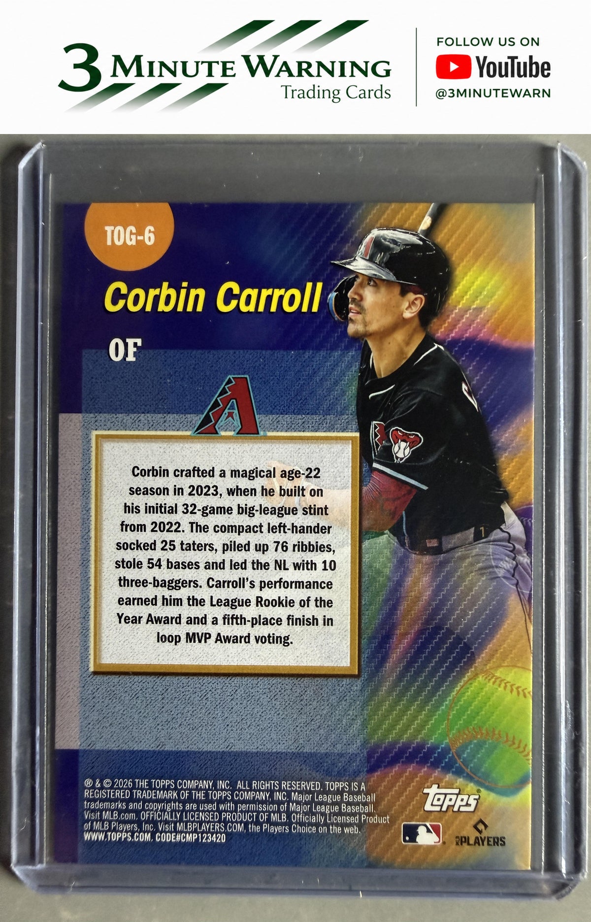 2026 Topps #TOG-6 Corbin Carroll Titans of the Game