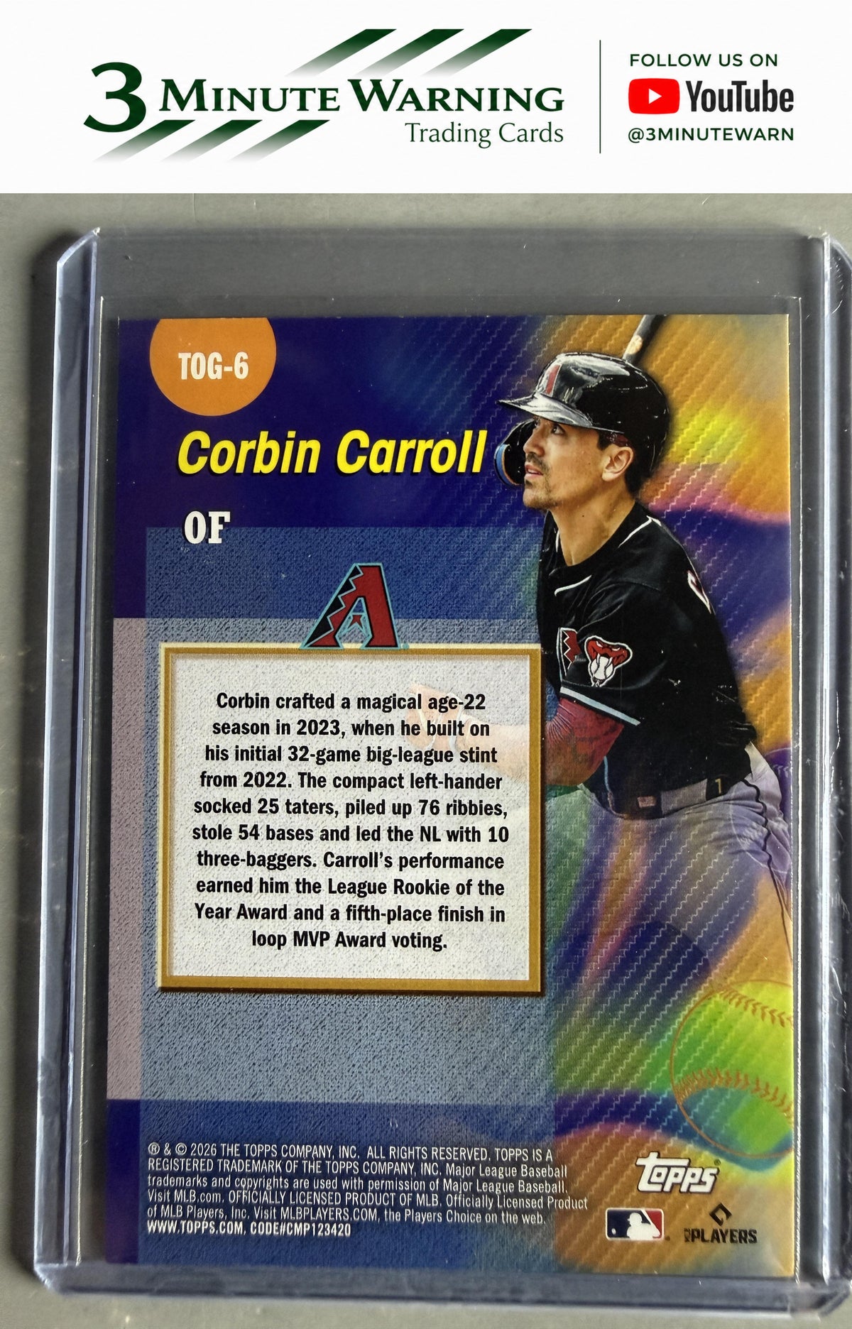 2026 Topps #TOG-6 Corbin Carroll Titans of the Game