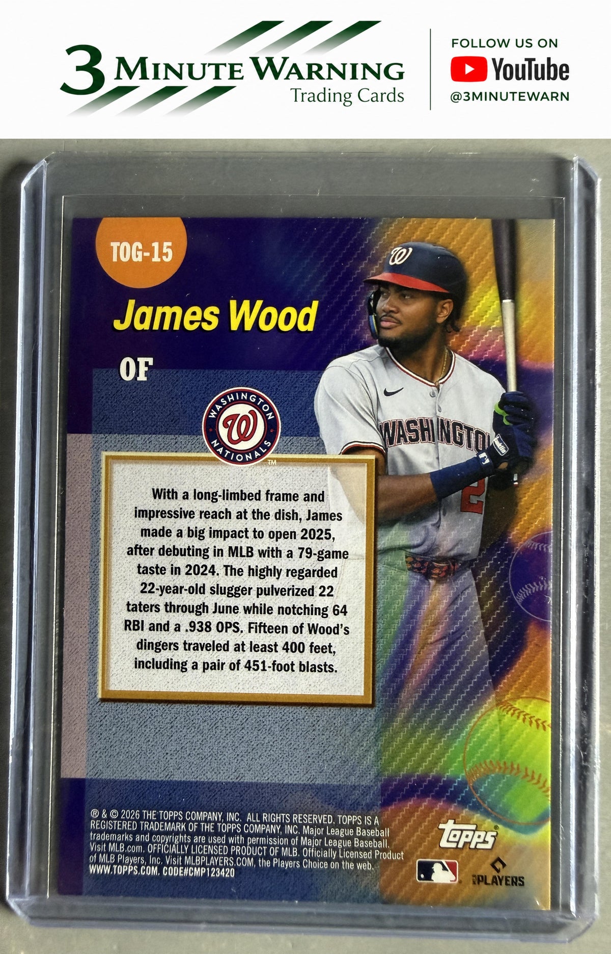 2026 Topps #TOG-15 James Wood Titans of the Game
