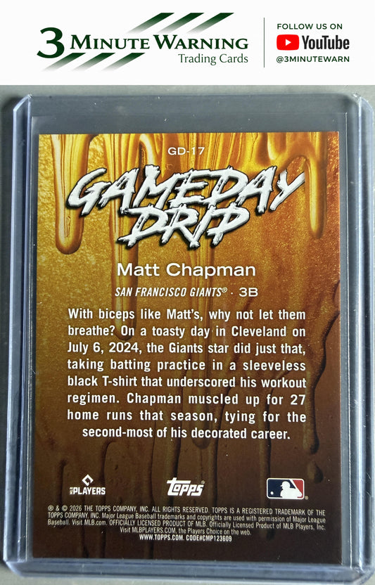 2026 Topps #GD-17 Matt Chapman Gameday Drip