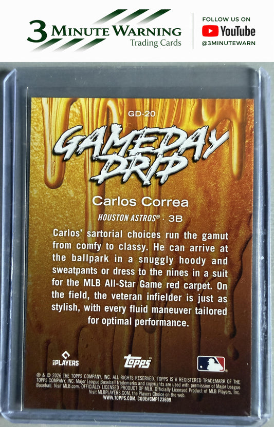 2026 Topps #GD-20 Carlos Correa Gameday Drip
