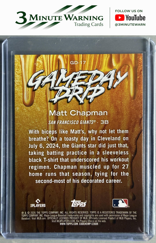 2026 Topps #GD-17 Matt Chapman Gameday Drip
