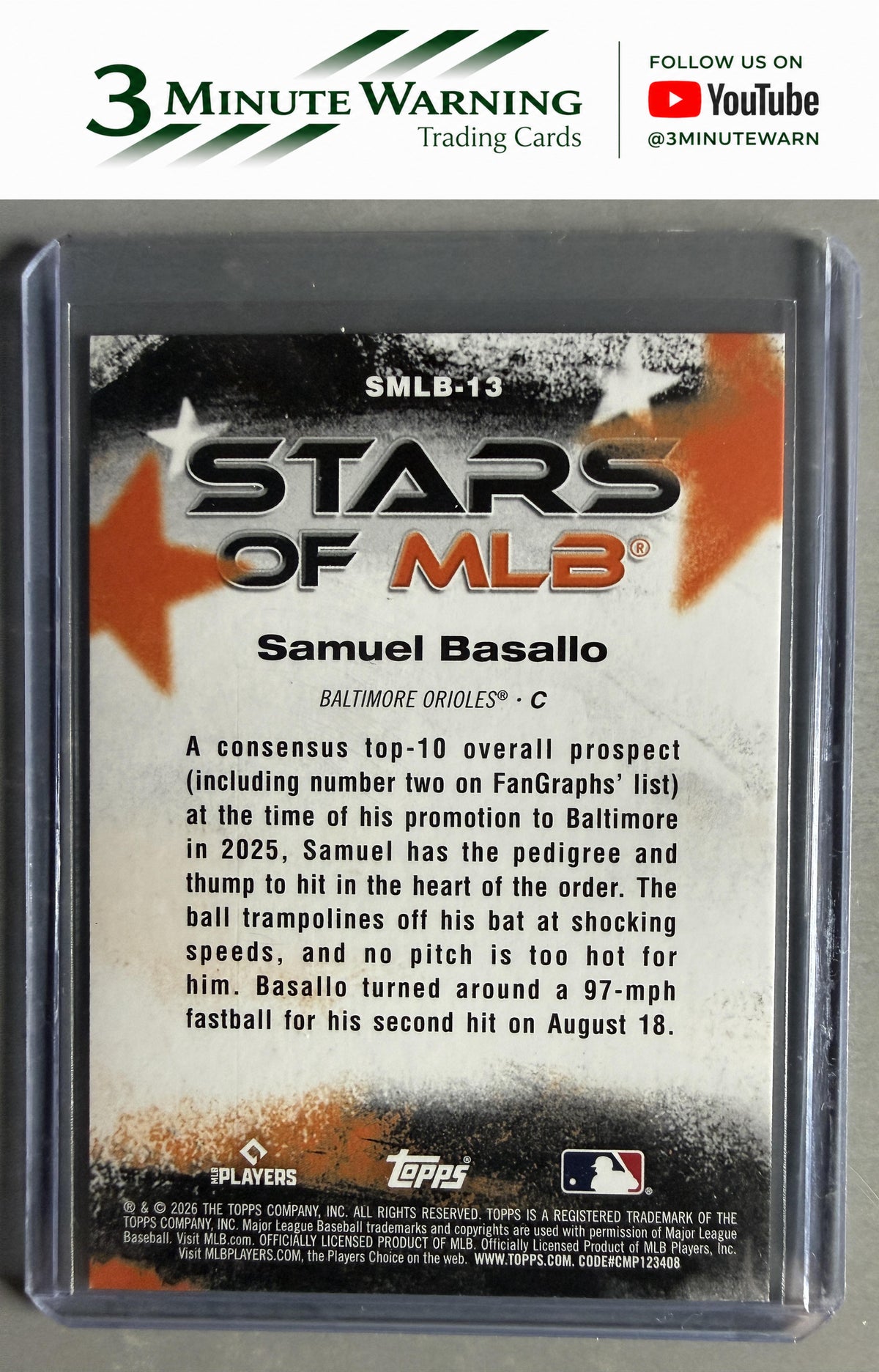 2026 Topps #SMLB-13 Samuel Basallo Stars of MLB