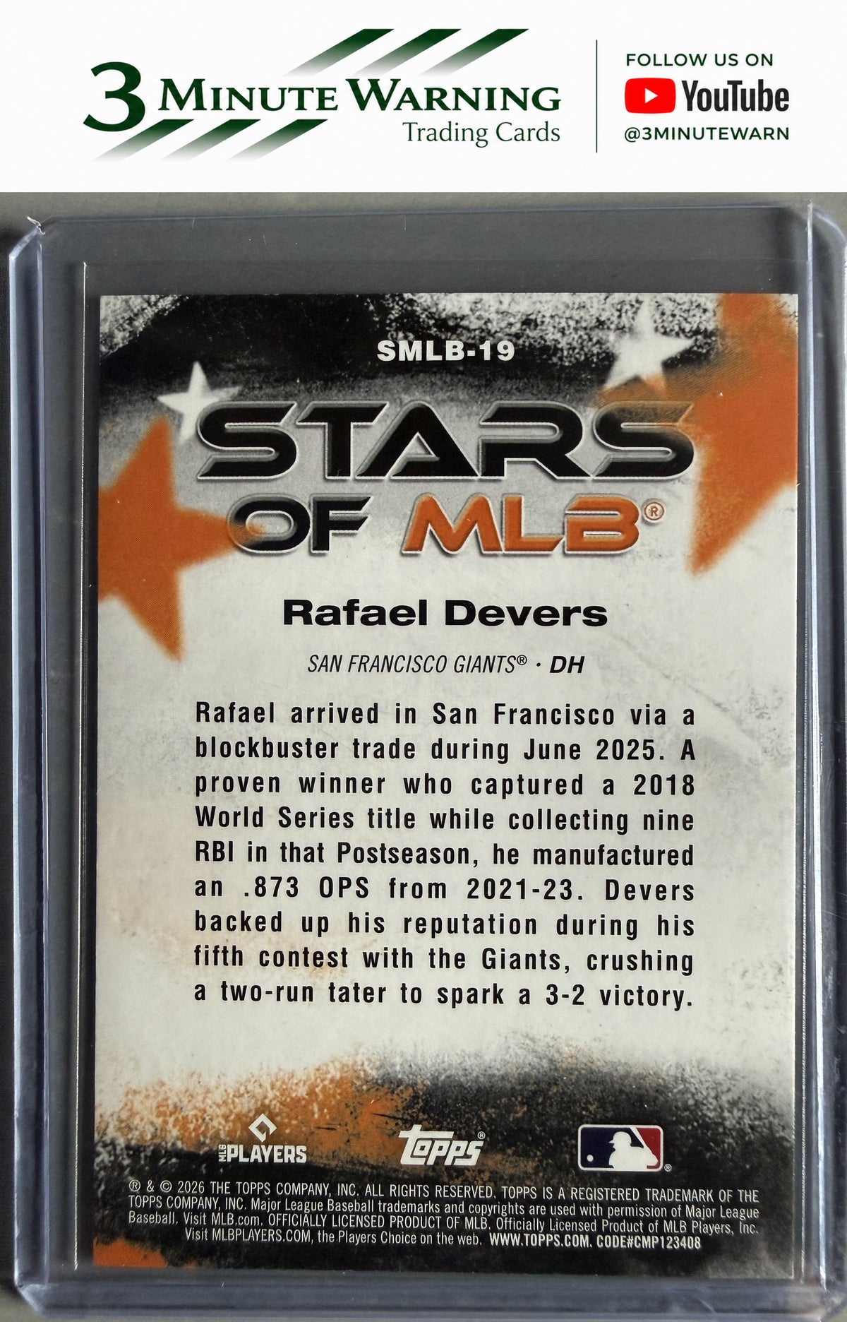 2026 Topps #SMLB-19 Rafael Devers Stars of MLB