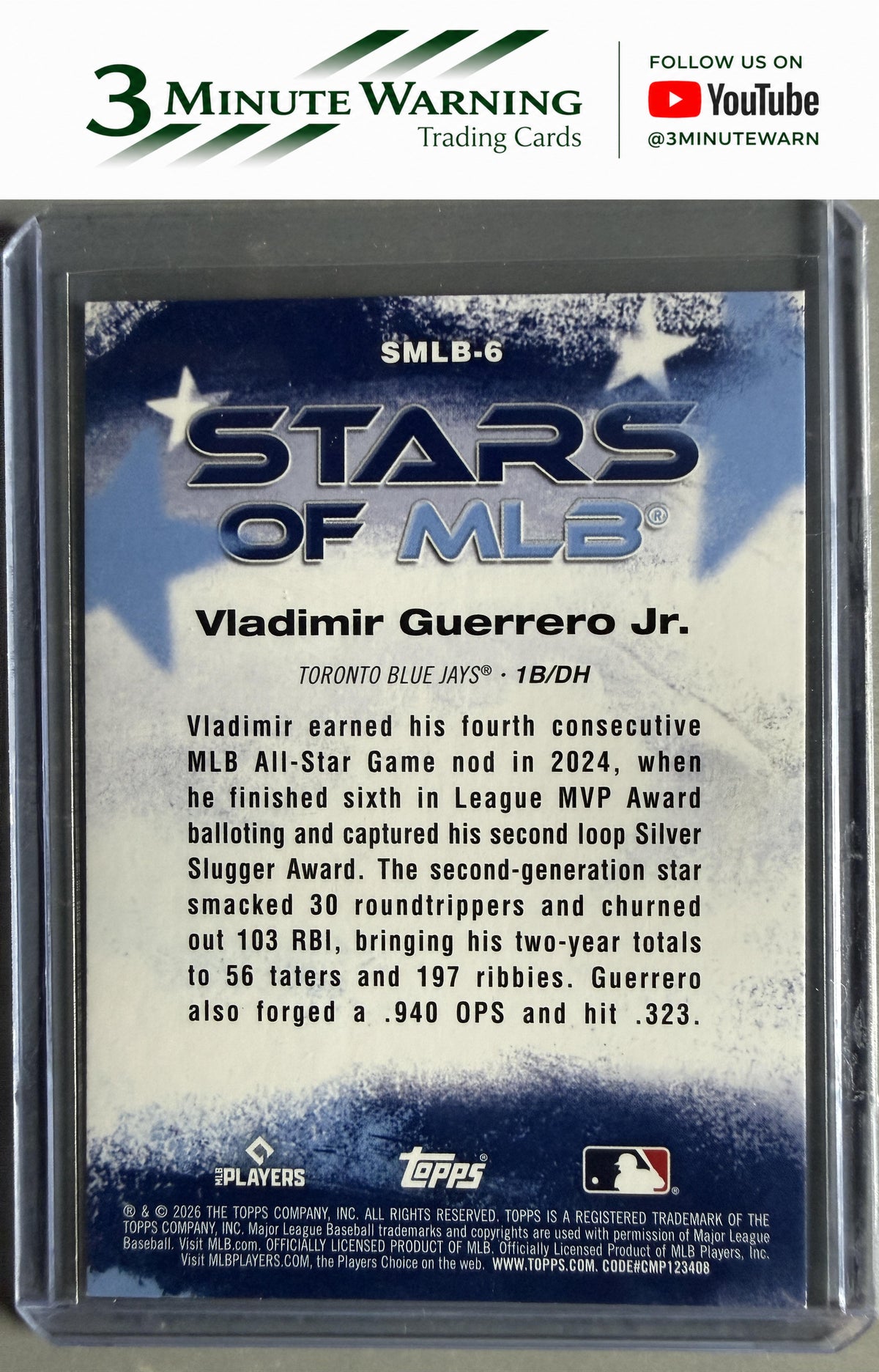 2026 Topps #SMLB-6 Vladimir Guerrero Jr. Stars of MLB