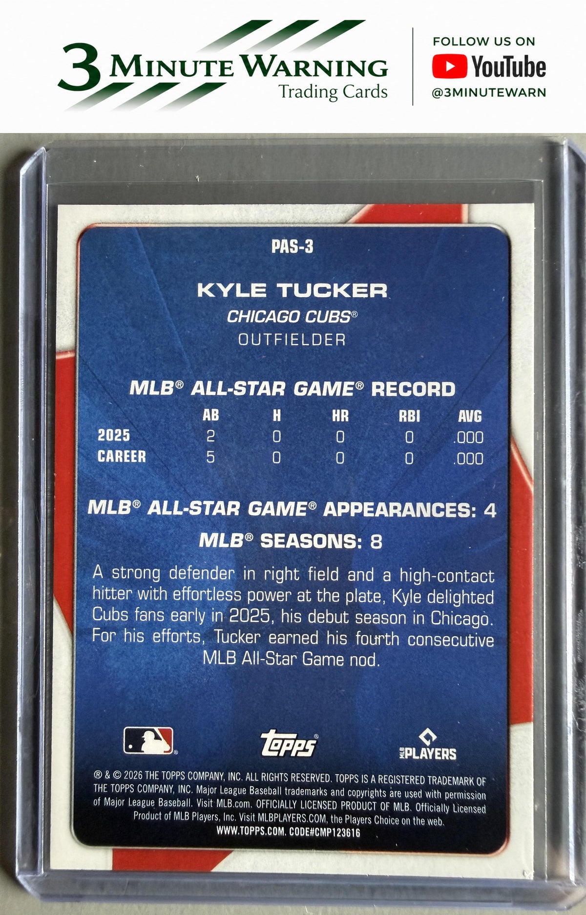 2026 Topps #PAS-3 Kyle Tucker Perennial All Stars