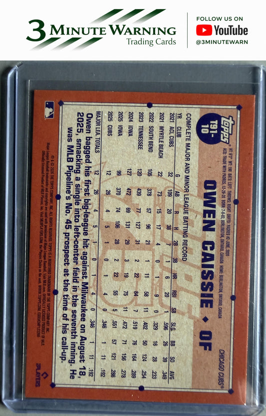 2026 Topps #T91-10 Owen Caissie 1991 Topps Baseball (Series One)