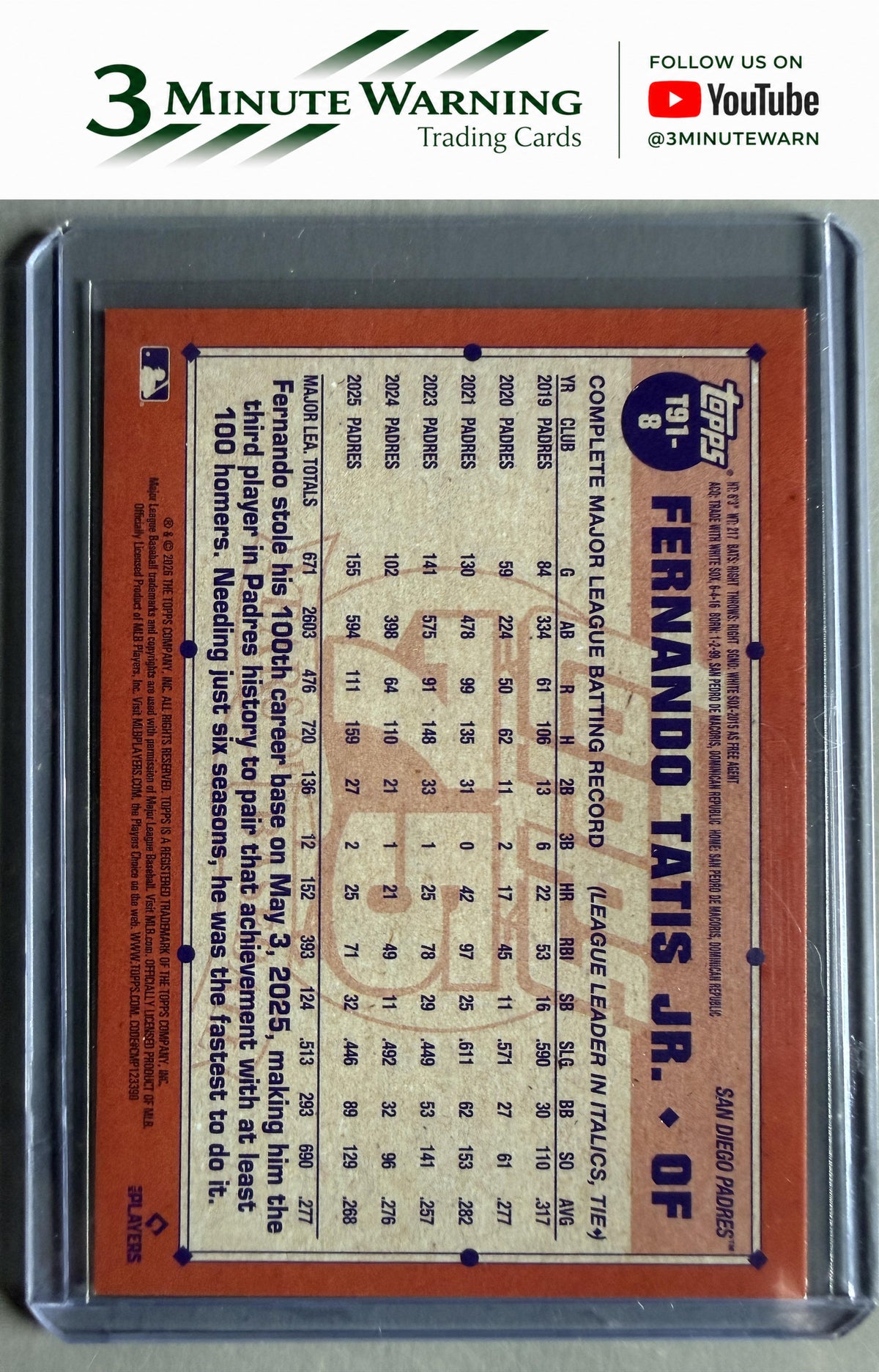 2026 Topps #T91-8 Fernando Tatis Jr. 1991 Topps Baseball (Series One)