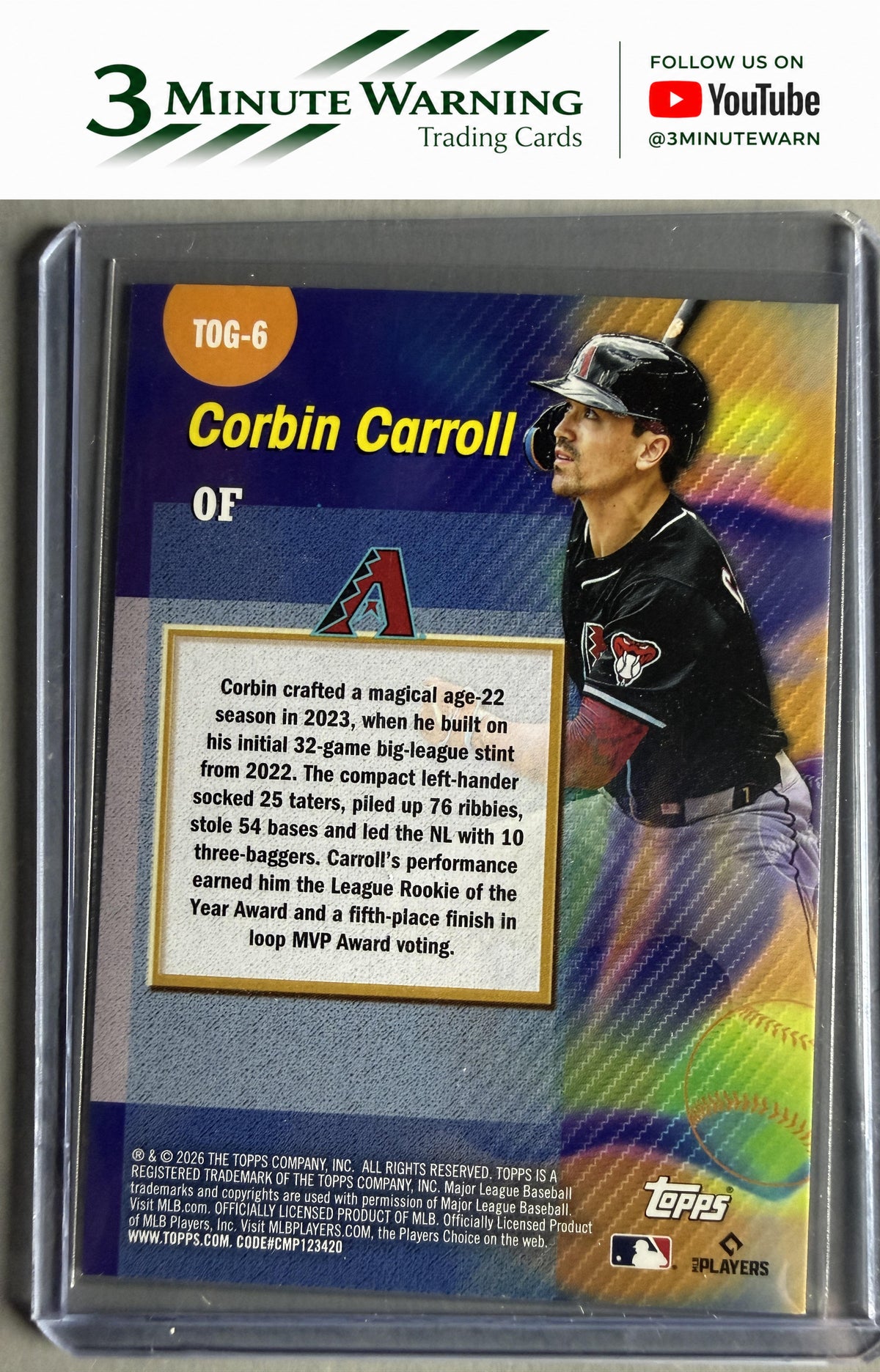 2026 Topps #TOG-6 Corbin Carroll Titans of the Game