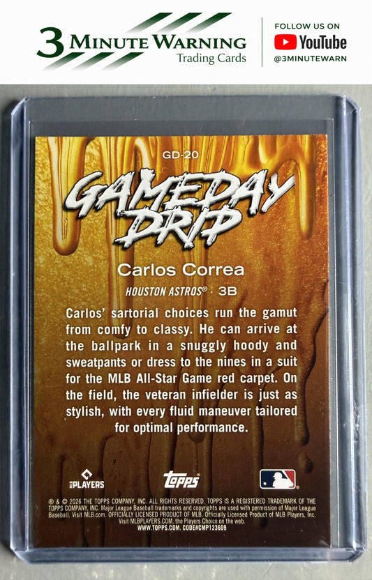 2026 Topps #GD-20 Carlos Correa Gameday Drip