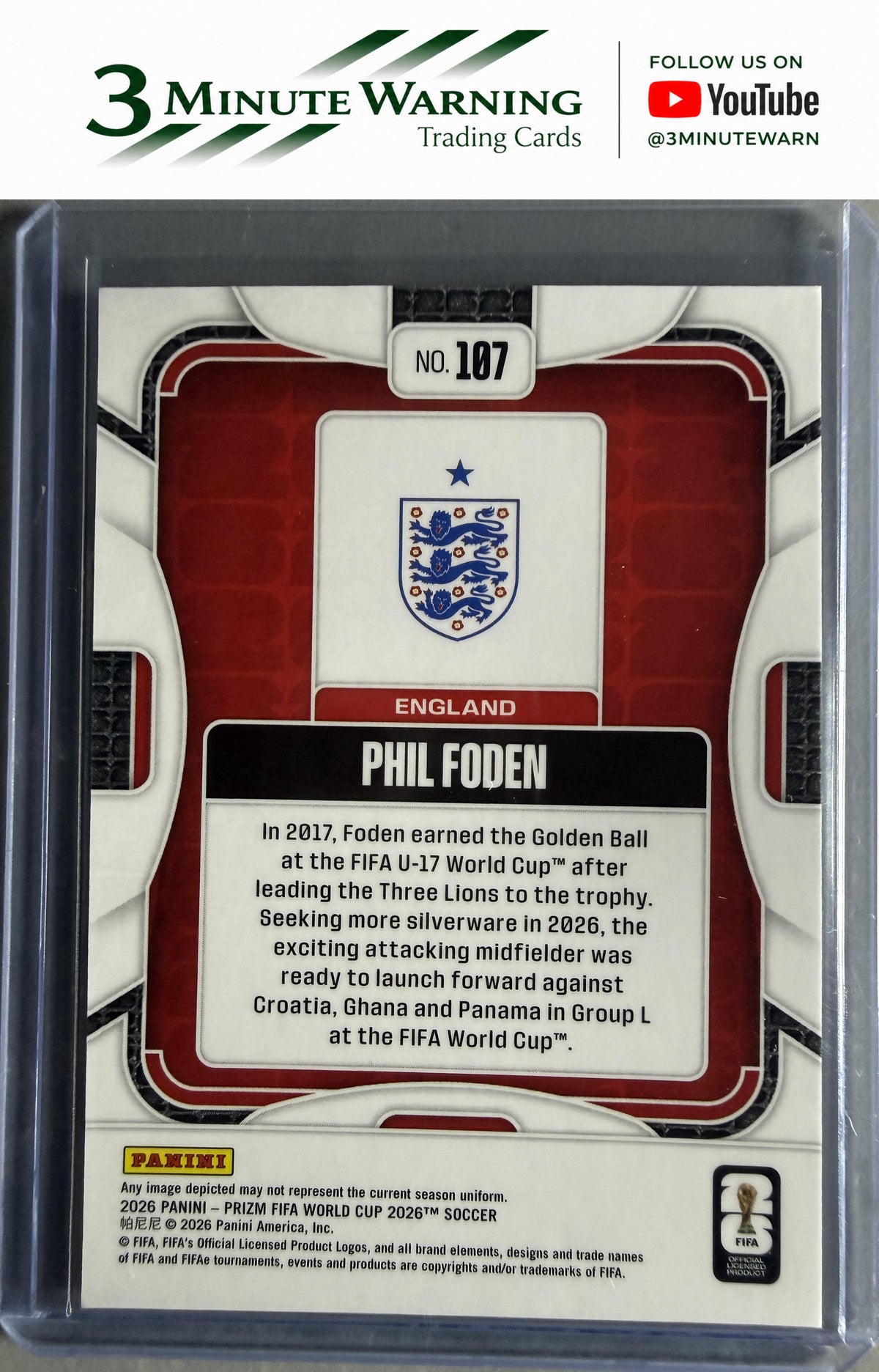2026 Panini Prizm FIFA World Cup #107 Phil Foden