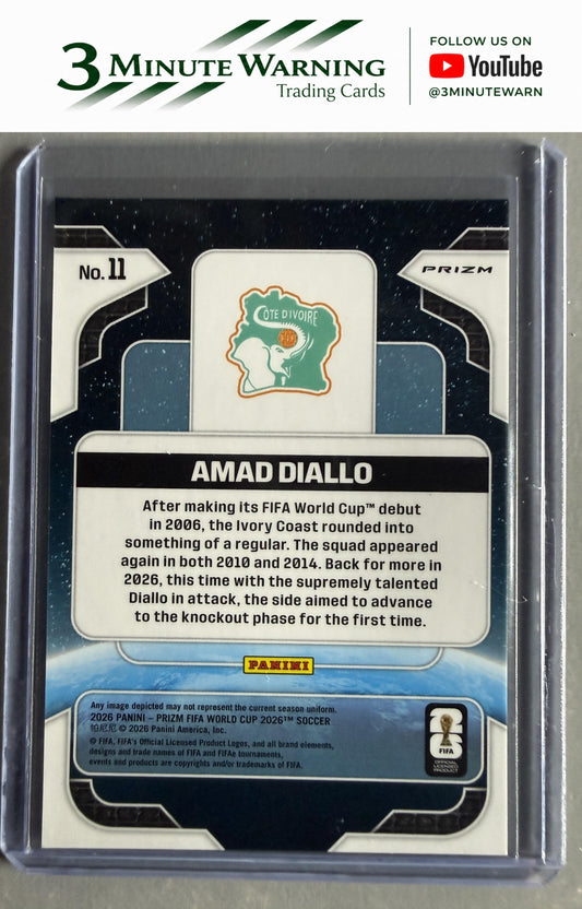2026 Panini Prizm FIFA World Cup #11 Amad Diallo Global Reach Breakaway Prizm