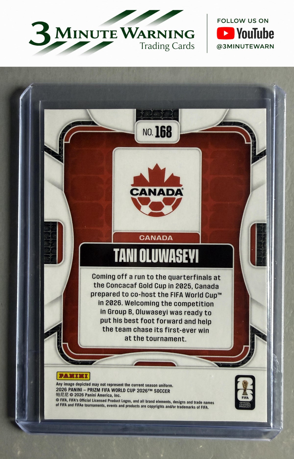 2026 Panini Prizm FIFA World Cup #168 Tani Oluwaseyi