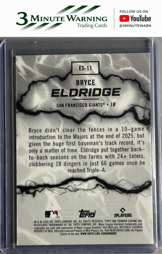 2026 Bowman #ES-11 Bryce Eldridge Electric Sluggers