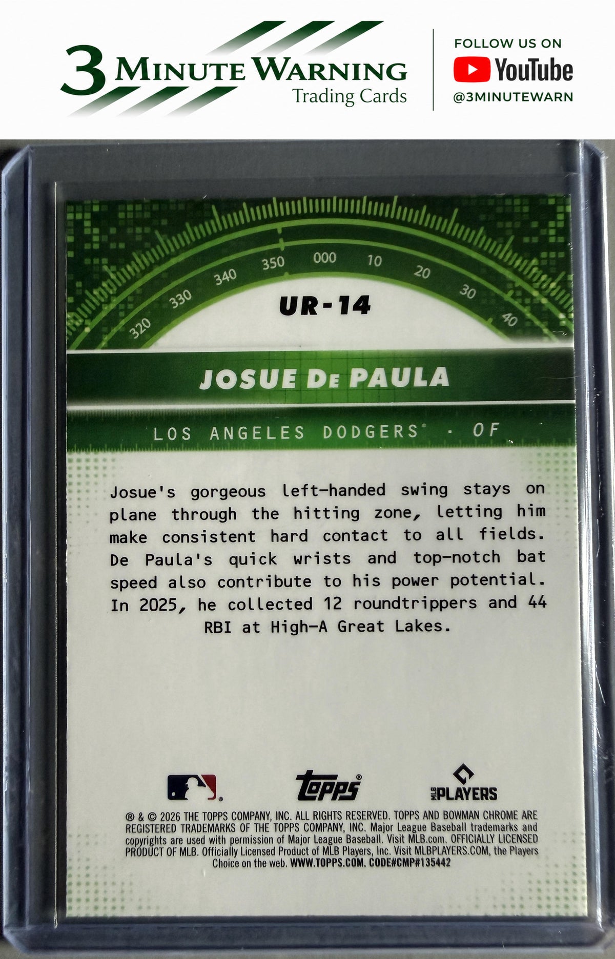 2026 Bowman #UR-14 Josue De Paula Under the Radar