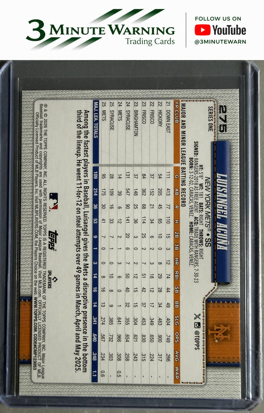 2026 Topps #275 Luisangel Acuña