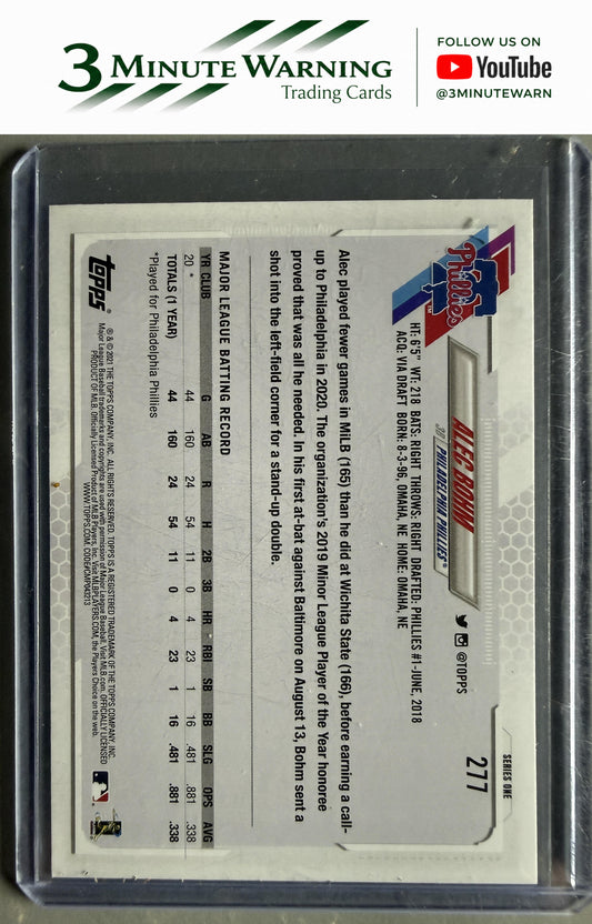 2021 Topps #277 Alec Bohm