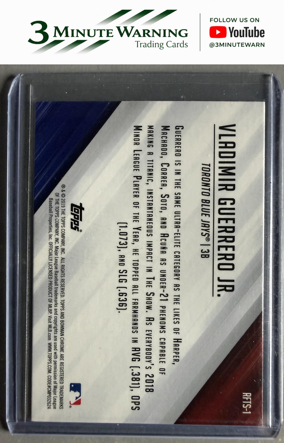 2019 Bowman #RFTS-1 Vladimir Guerrero Jr. Ready for the Show