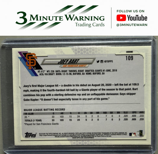 2021 Topps Chrome #109 Joey Bart