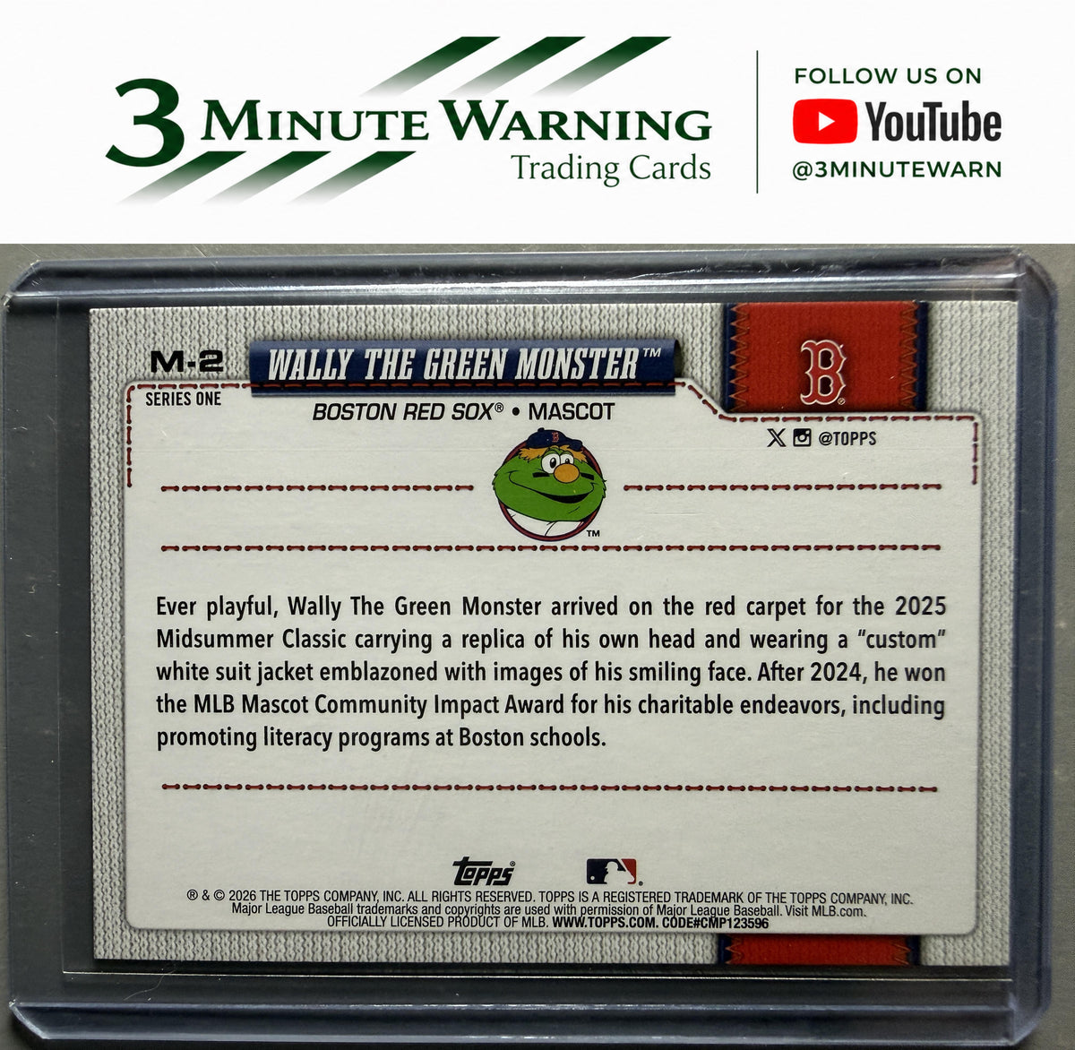 2026 Topps #M-2 Wally the Green Monster Mascots