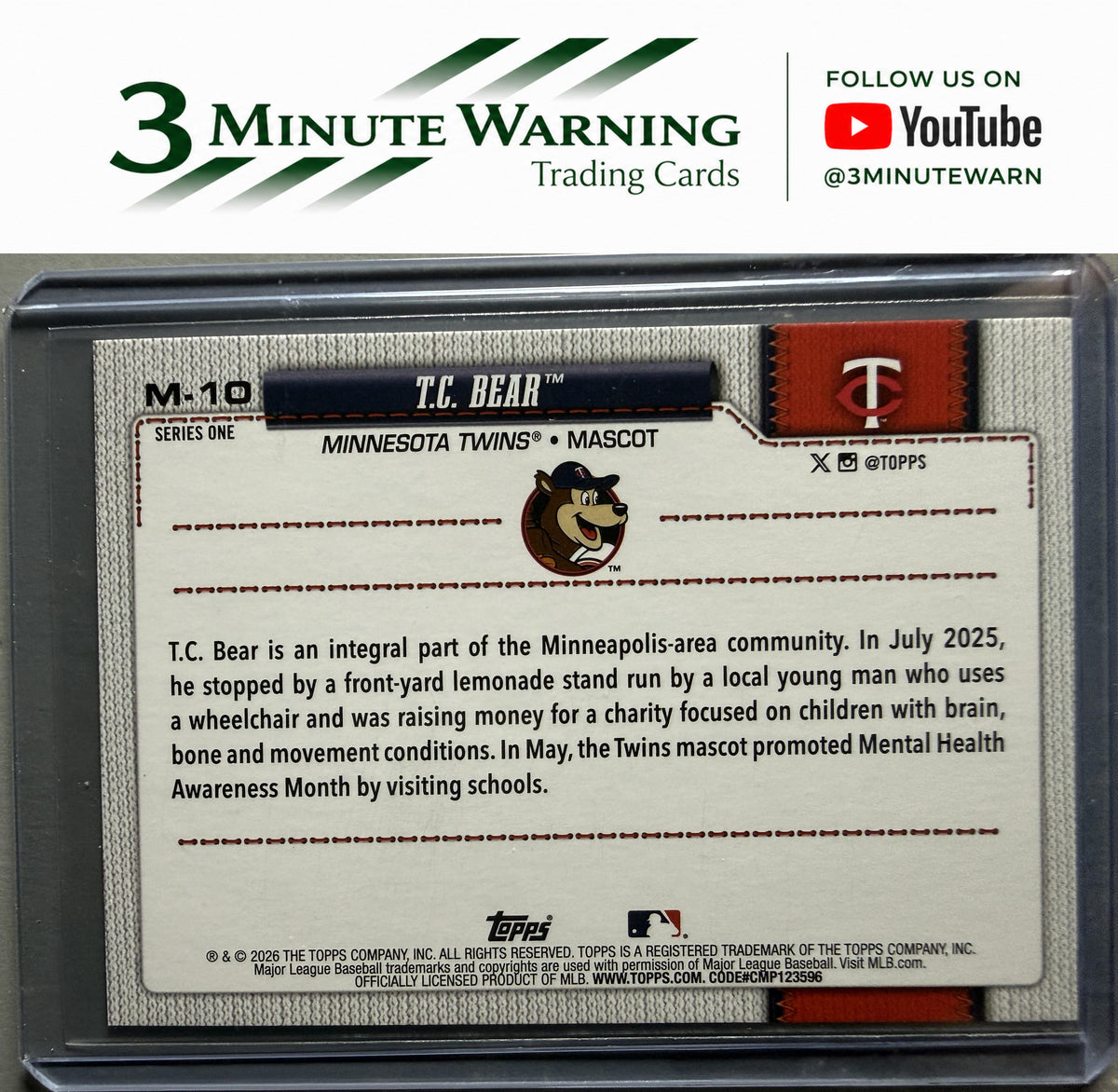 2026 Topps #M-10 T.C. Bear Mascots
