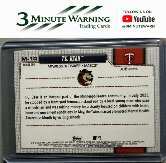 2026 Topps #M-10 T.C. Bear Mascots