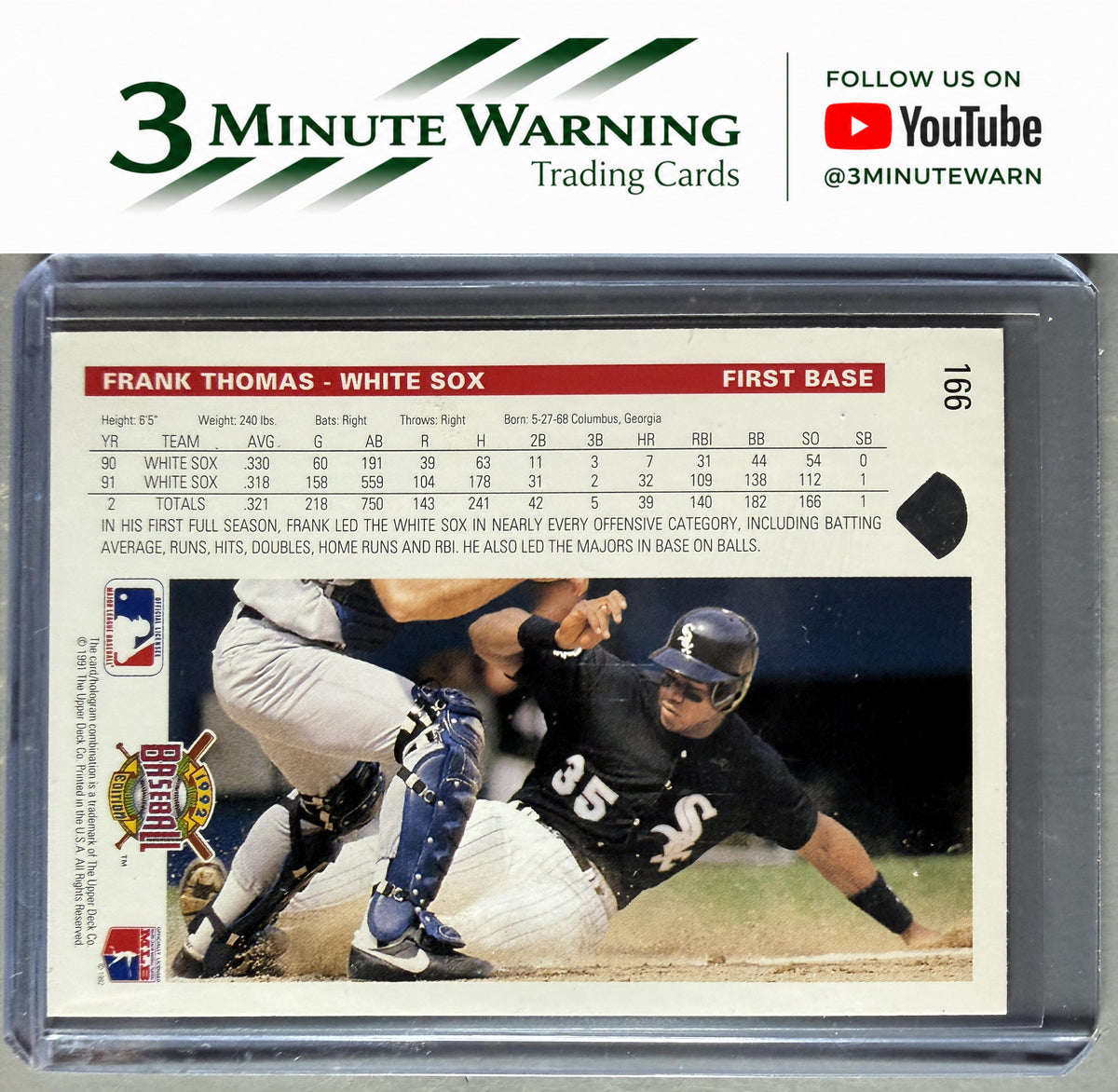 1992 Upper Deck #166 Frank Thomas