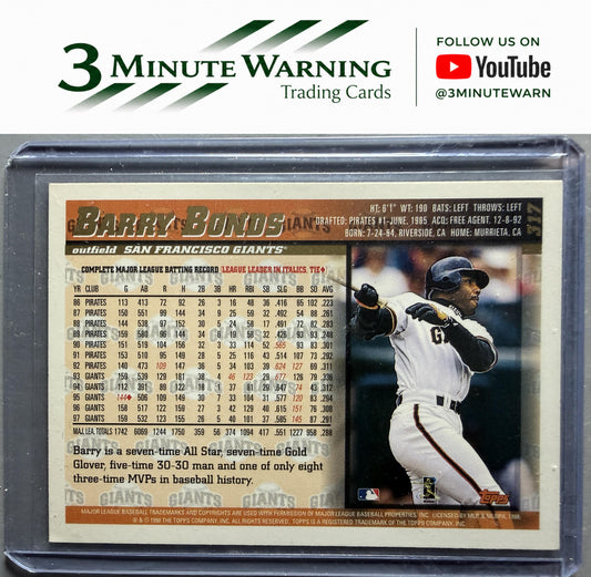 1998 Topps #317 Barry Bonds