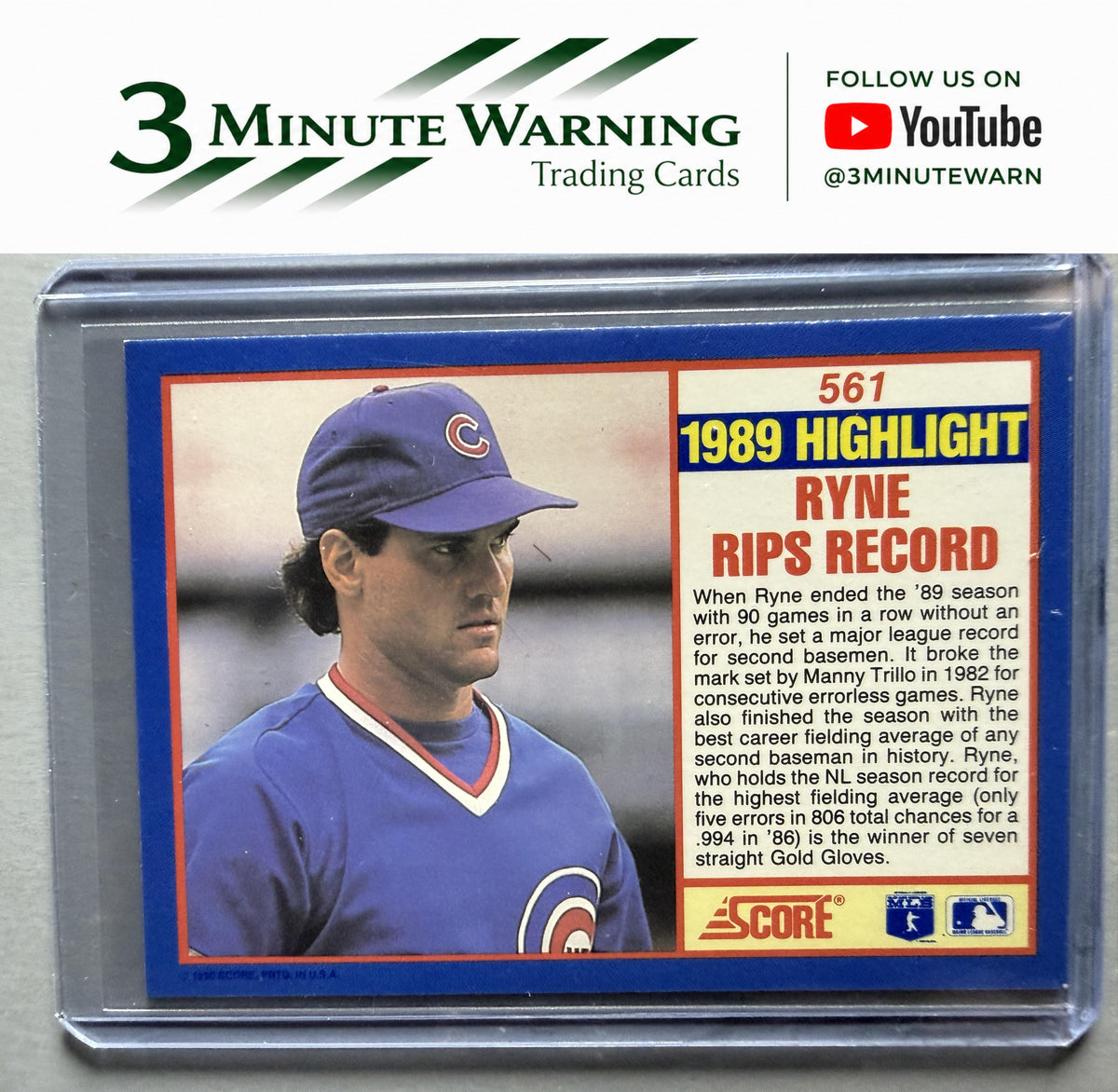 1990 Score #561 Ryne Sandberg