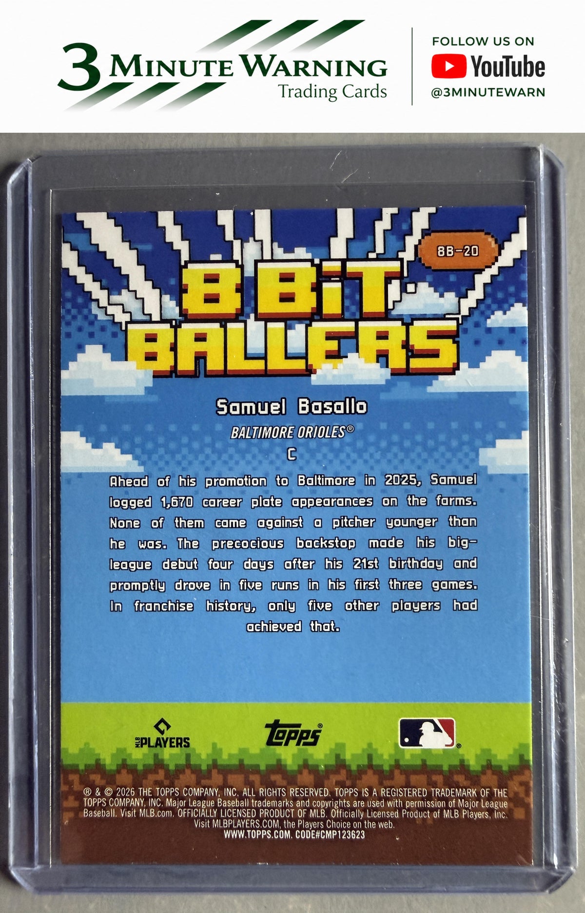 2026 Topps #8B-20 Samuel Basallo 8 Bit Ballers