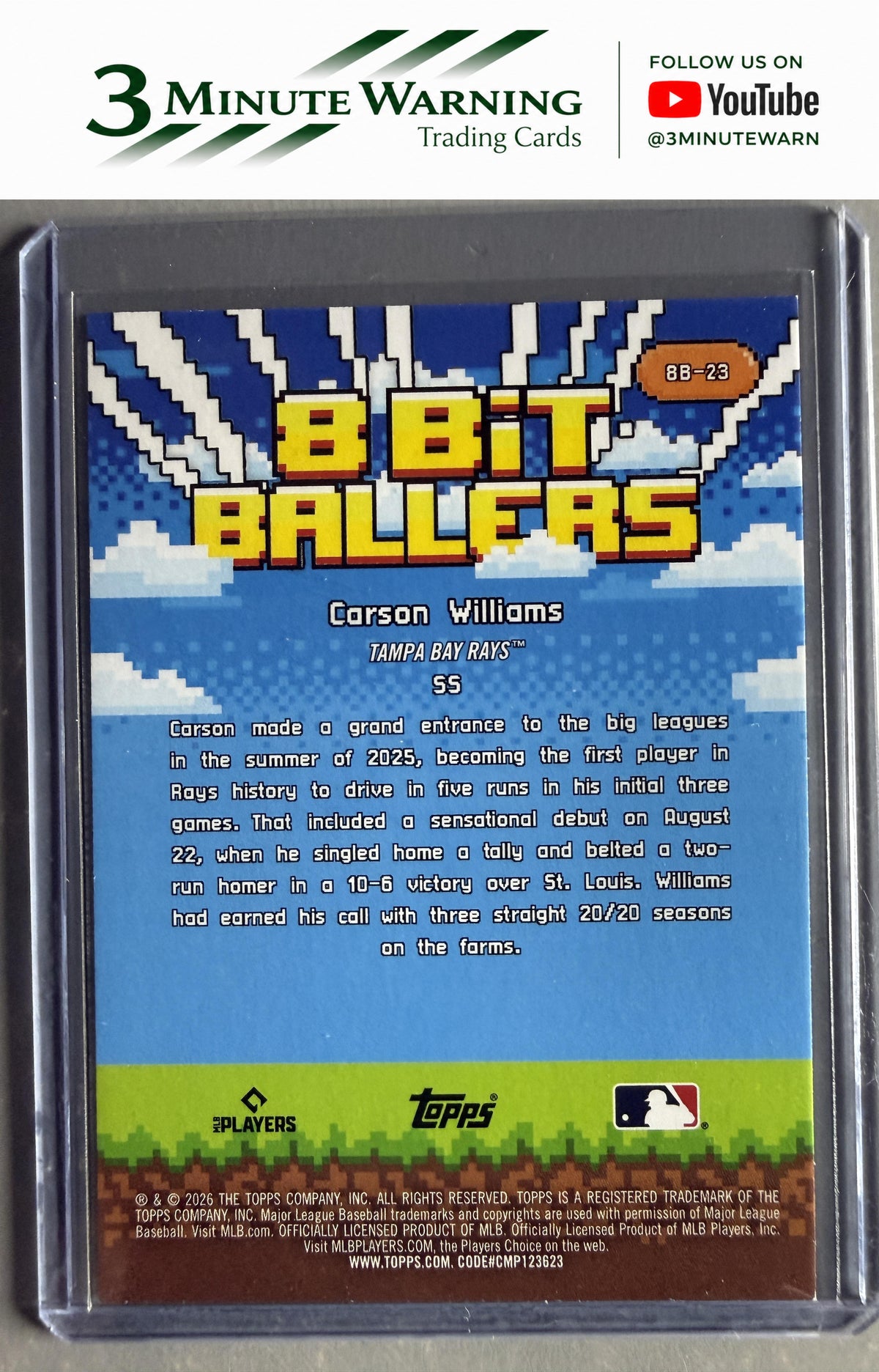 2026 Topps #8B-23 Carson Williams 8 Bit Ballers