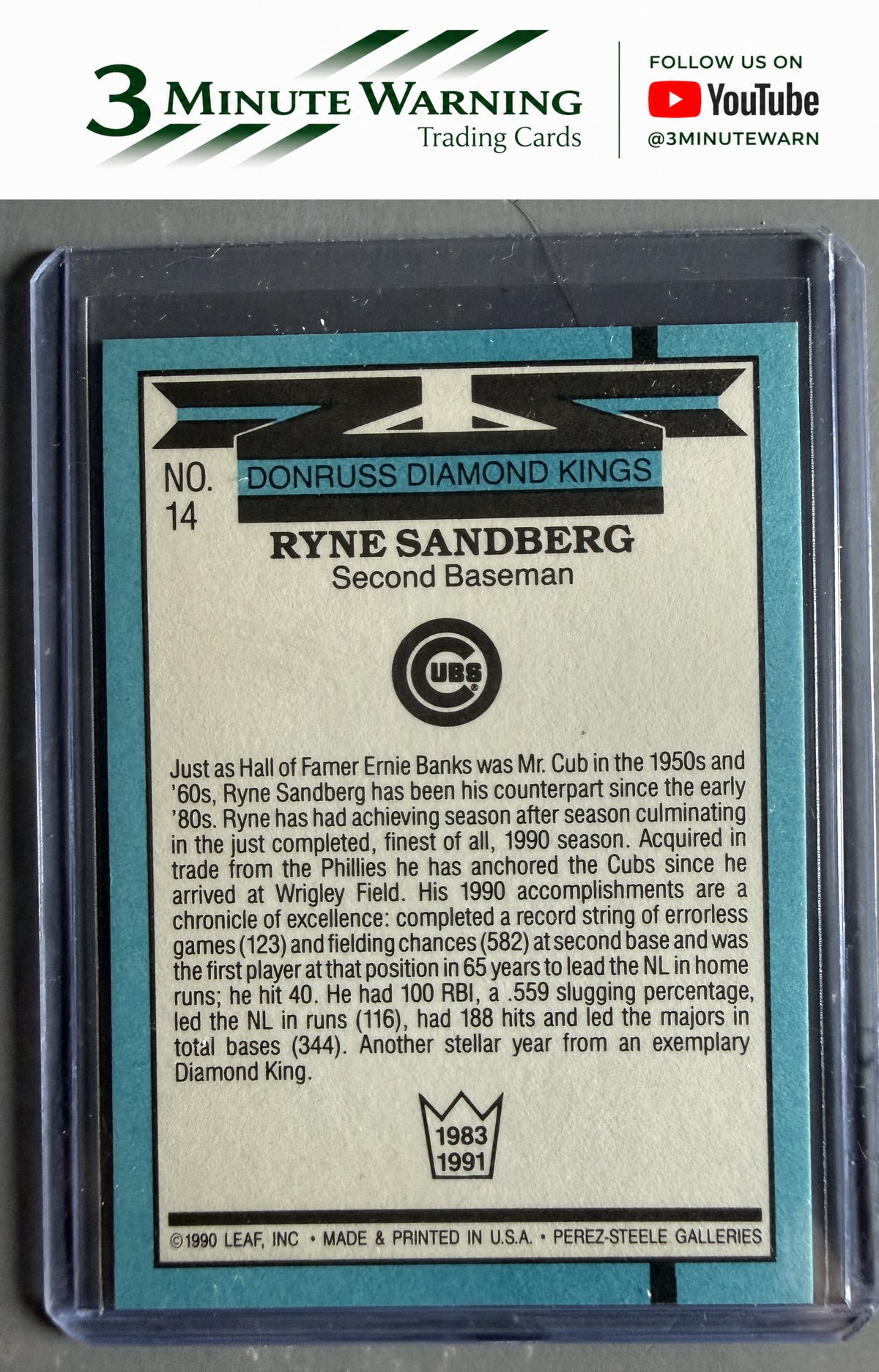 1991 Donruss #14 Ryne Sandberg