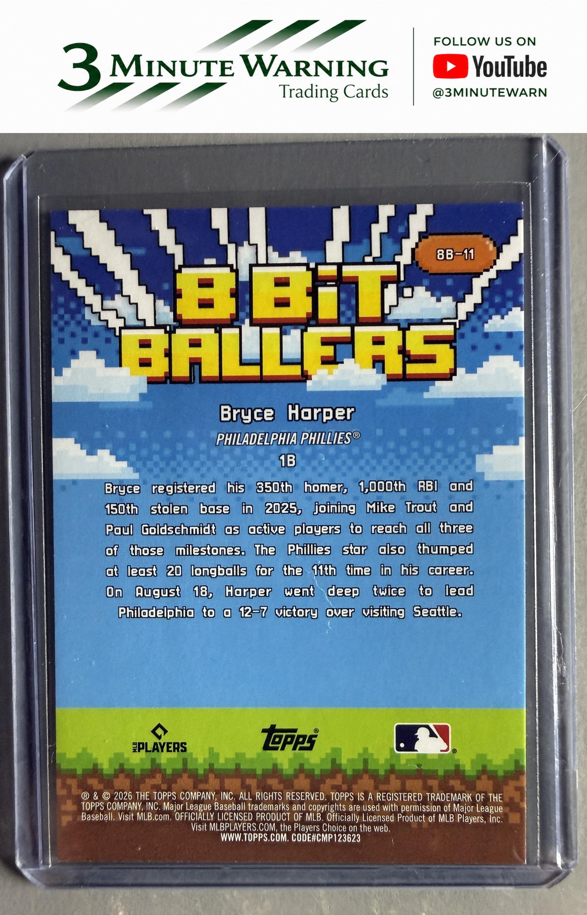 2026 Topps #8B-11 Bryce Harper 8 Bit Ballers