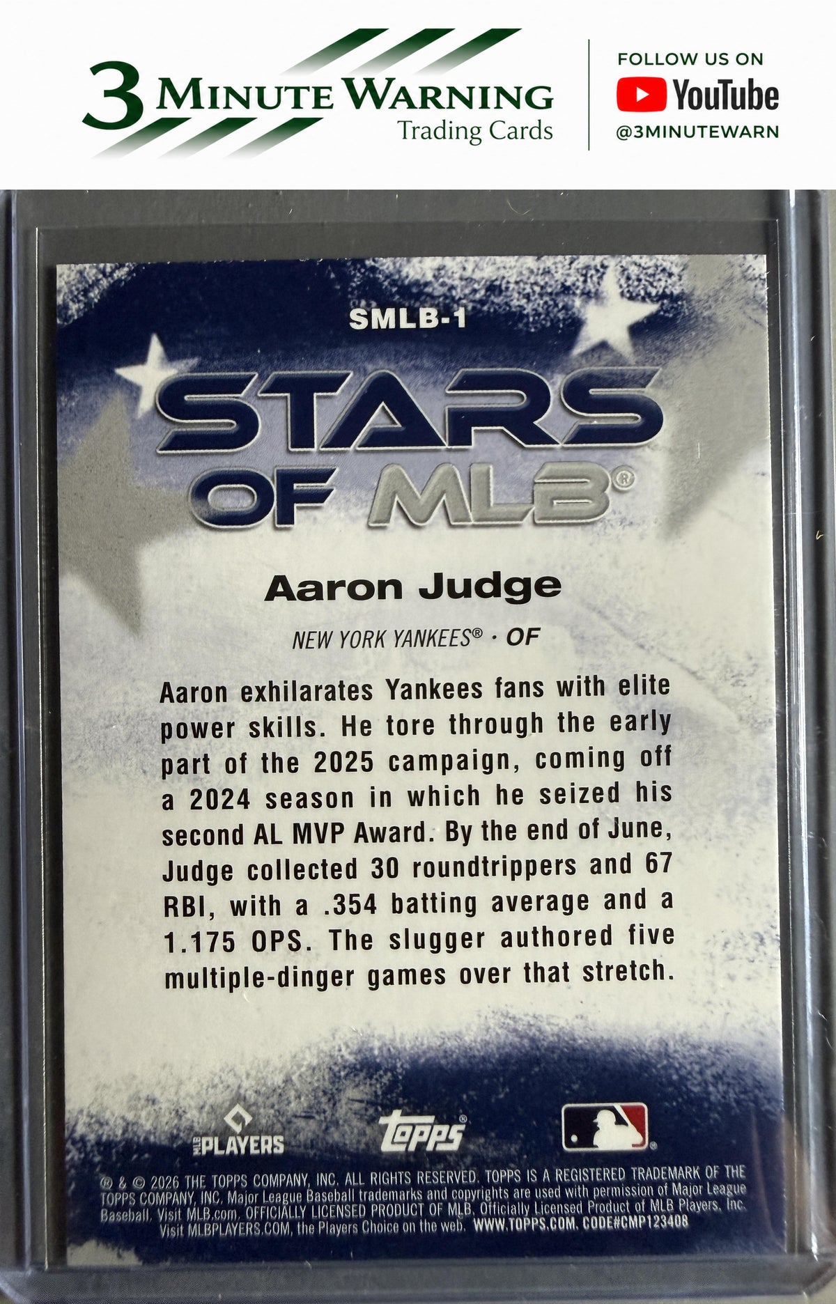 2026 Topps #SMLB-1 Aaron Judge Stars of MLB